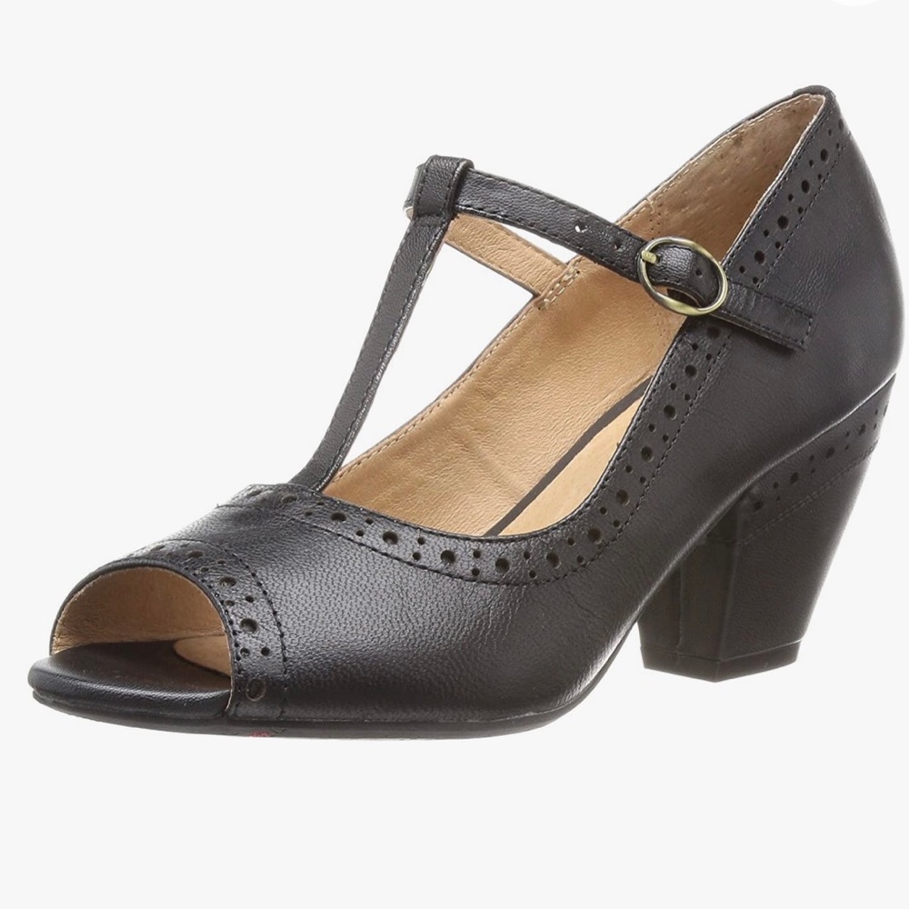 Mix Mooz T Strap Peeptoe Maryjanes